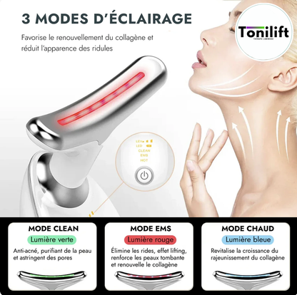 Appareil Anti-Rides Visage & Cou à Technologie LED & Micro-Courant