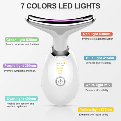 USB Face Massager EMS Photon Therapy Face Neck Lifting Beauty Tighten Device Thin Double Chin Remove Neck Lines Facial Massager